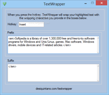 TextWrapper screenshot