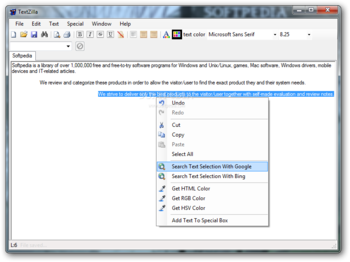 TextZilla screenshot 2