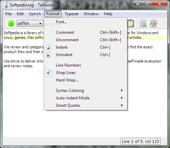 TeXworks screenshot 4