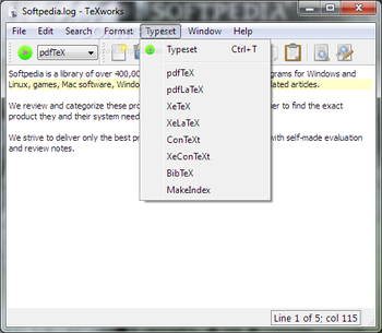 TeXworks screenshot 5