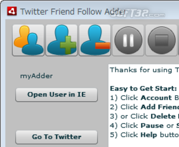 TFAdder Twitter Friend Adder screenshot