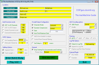 The AacMachine screenshot