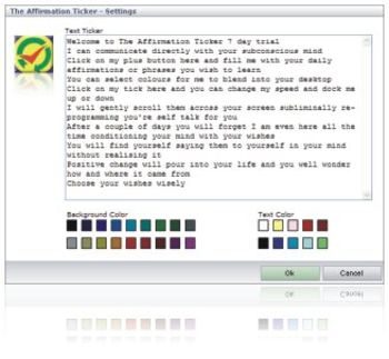 The Affirmation Ticker screenshot