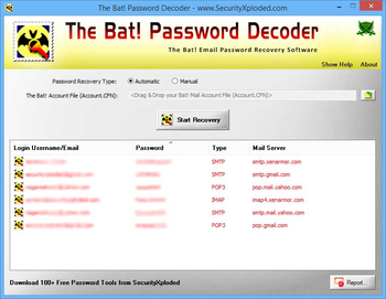The Bat! Password Decoder screenshot 2
