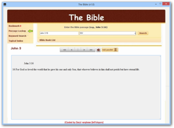 The Bible screenshot