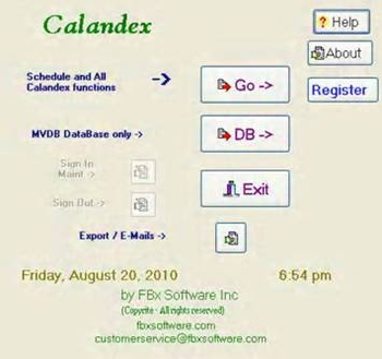 The Calandex screenshot
