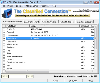 The Classified Connection screenshot