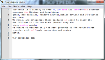 The CodeAssistor Editor screenshot