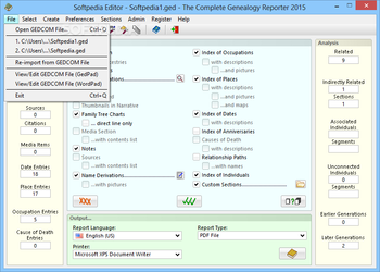 The Complete Genealogy Reporter screenshot 2
