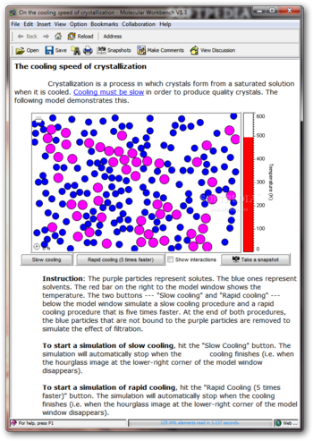 The cooling speed of crystallization screenshot