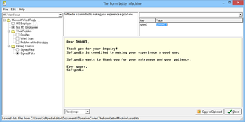 The Form Letter Machine screenshot