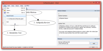 The GameBook Authoring Tool screenshot 2