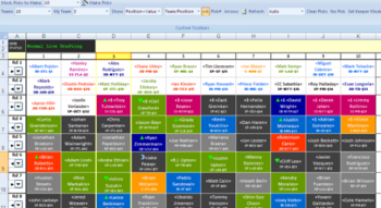 The GRID Fantasy Baseball Draft Tool 2010 screenshot