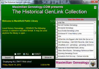 The Historical Genealogy Collection screenshot