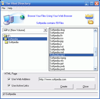 The Html Directory screenshot