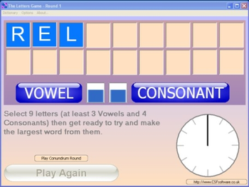 The Letters Game screenshot