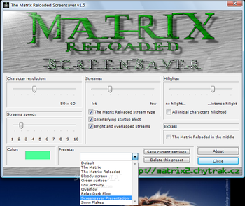 The Matrix Reloaded Screensaver screenshot 2