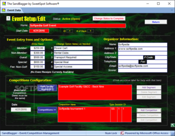 The SandBagger Golf Event Organizer screenshot 3
