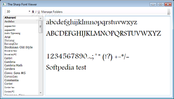 The Sharp Font Viewer screenshot