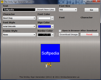 The Smiley Sign Generator 2011 screenshot