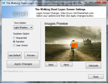 The Walking Dead Logon Screen screenshot