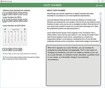 The World Numerology Collection screenshot