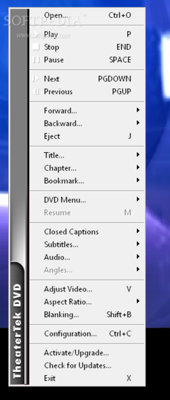 TheaterTek DVD screenshot