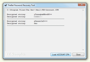 TheBat Password Recovery Tool screenshot 2