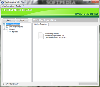 TheGreenBow IPSec VPN Client screenshot 2