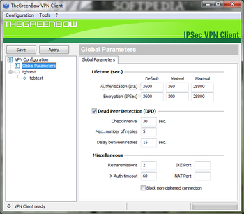 TheGreenBow IPSec VPN Client screenshot 4