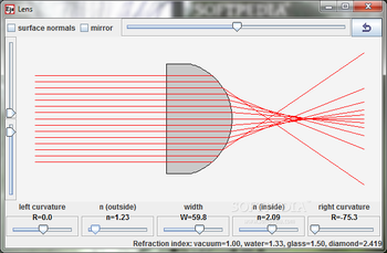 Thick Lens Model screenshot