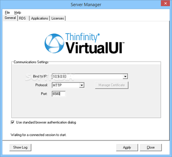 Thinfinity VirtualUI screenshot