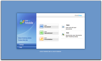 ThinkFree Mobile for Netbook screenshot