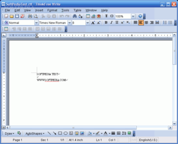 ThinkFree Office, Portable Edition screenshot