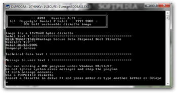 ThinkVantage Secure Data Disposal screenshot 2