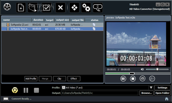 ThinkVD HD Video Converter screenshot
