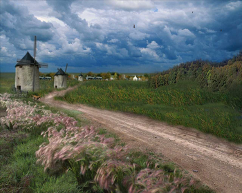 Three Windmills - Animated Desktop Screensaver screenshot