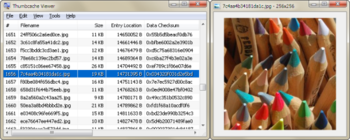 Thumbcache Viewer screenshot
