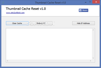 Thumbnail Cache Reset Portable screenshot