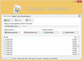Thumbs Remover Portable screenshot