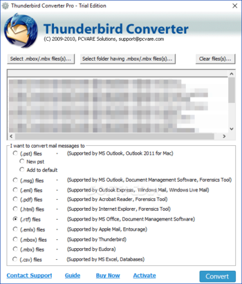 Thunderbird Converter Pro screenshot