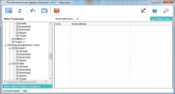 Thunderbird Email Address Extractor screenshot