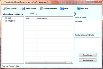 Thunderbird Email Data Extractor screenshot