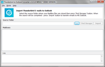 Thunderbird To Outlook Converter screenshot