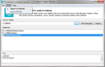 Thunderbird To Outlook Converter screenshot 2