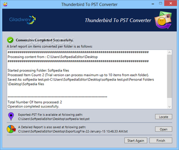 Thunderbird to PST Converter screenshot 5