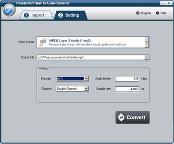 ThunderSoft Flash to Audio Converter screenshot