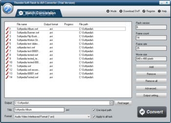 ThunderSoft Flash to AVI Converter screenshot 4