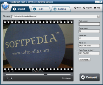 ThunderSoft Flash to MOV Converter screenshot