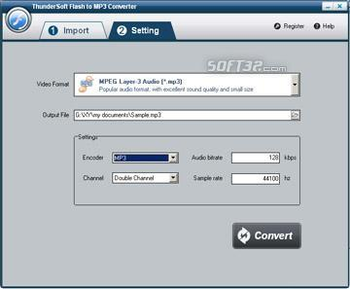 ThunderSoft Flash to MP3 Converter screenshot 2